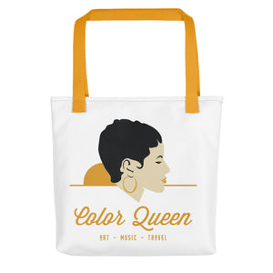 COLORQUEEN White and Gold Tote bag